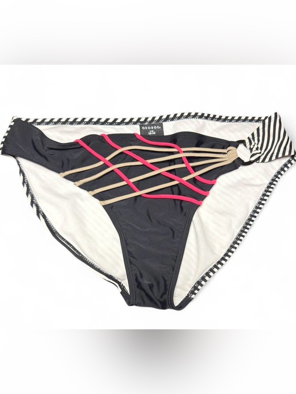 George Striped Bikini Bottoms